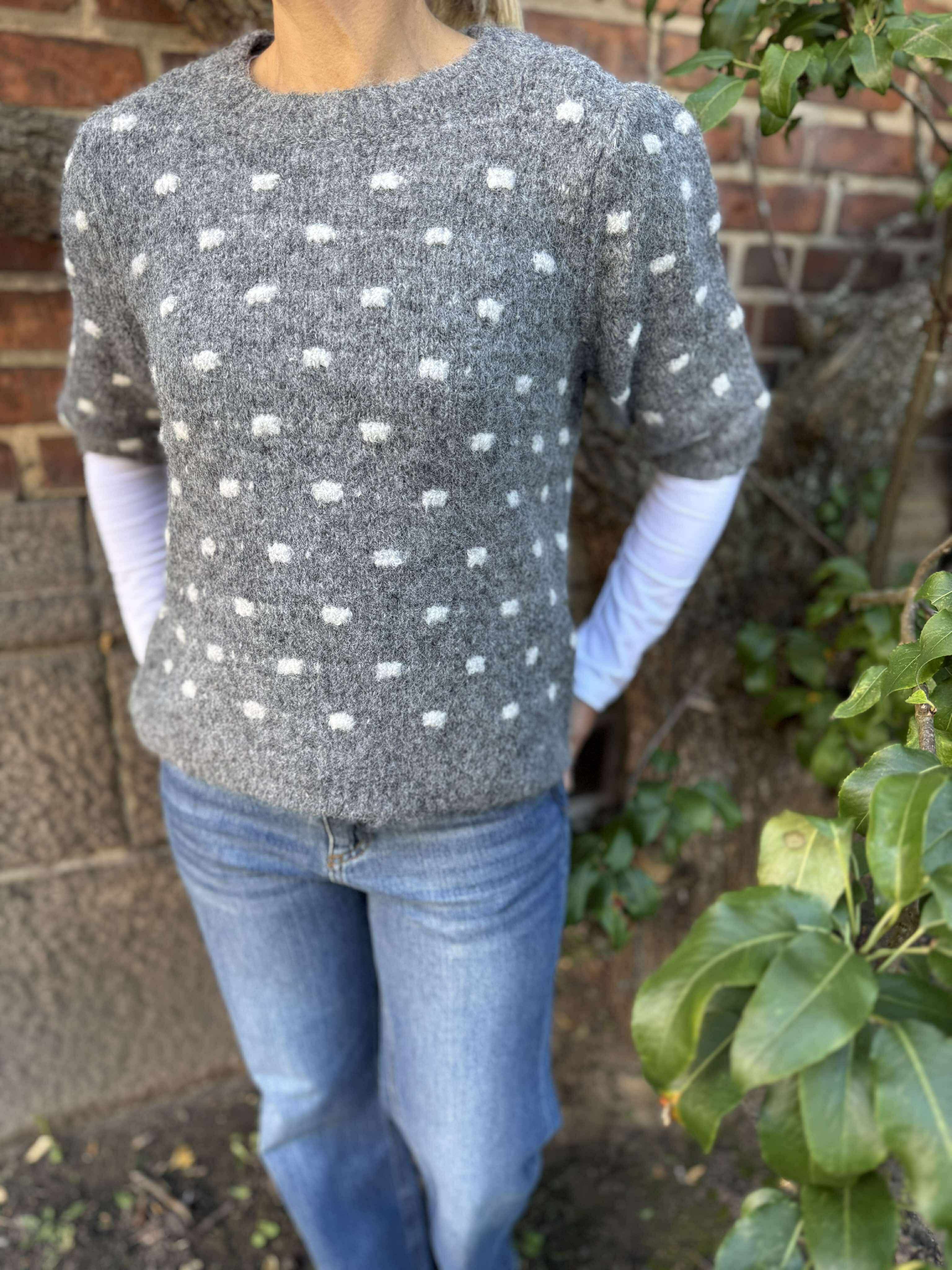 VMNOVAHDOTTY Pullover - Dark Grey Melange